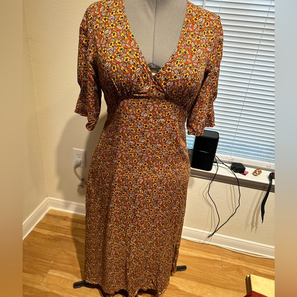Mittoshop Rust Colored Maxi Dress - Picture 1 of 7